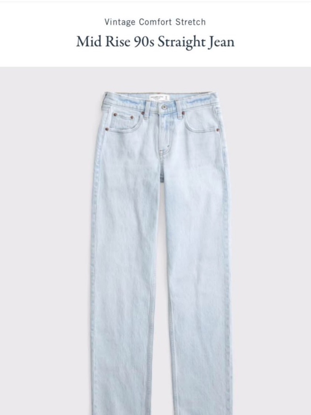 Abercrombie straight mid-rise jeans